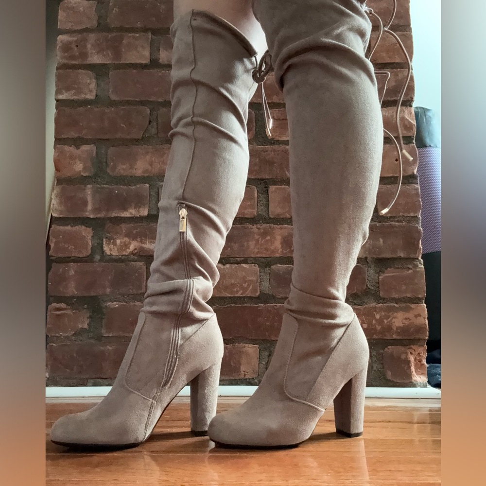 Journee thigh high boots TAUPE